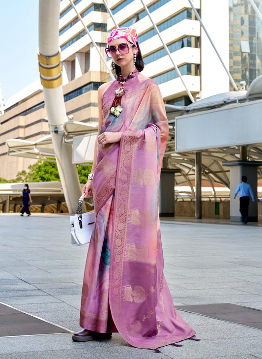 purple pink saree for women wedding usa canada