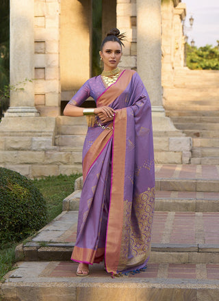 Lavender Saree for Wedding
