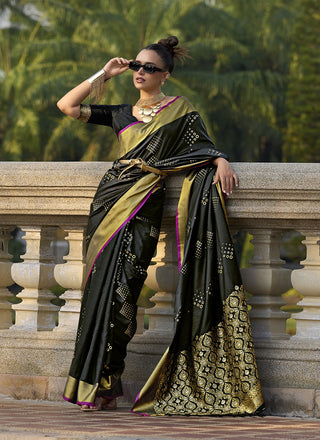 Black Silk Saree Party Wear
