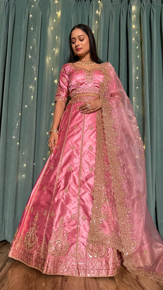 Peach Lehenga Bridal
