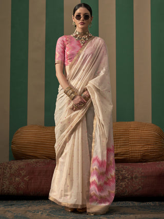 Beige Color Silk Saree
