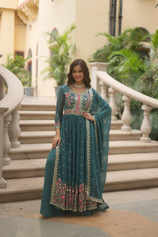 Rama color georgette sharara suit 