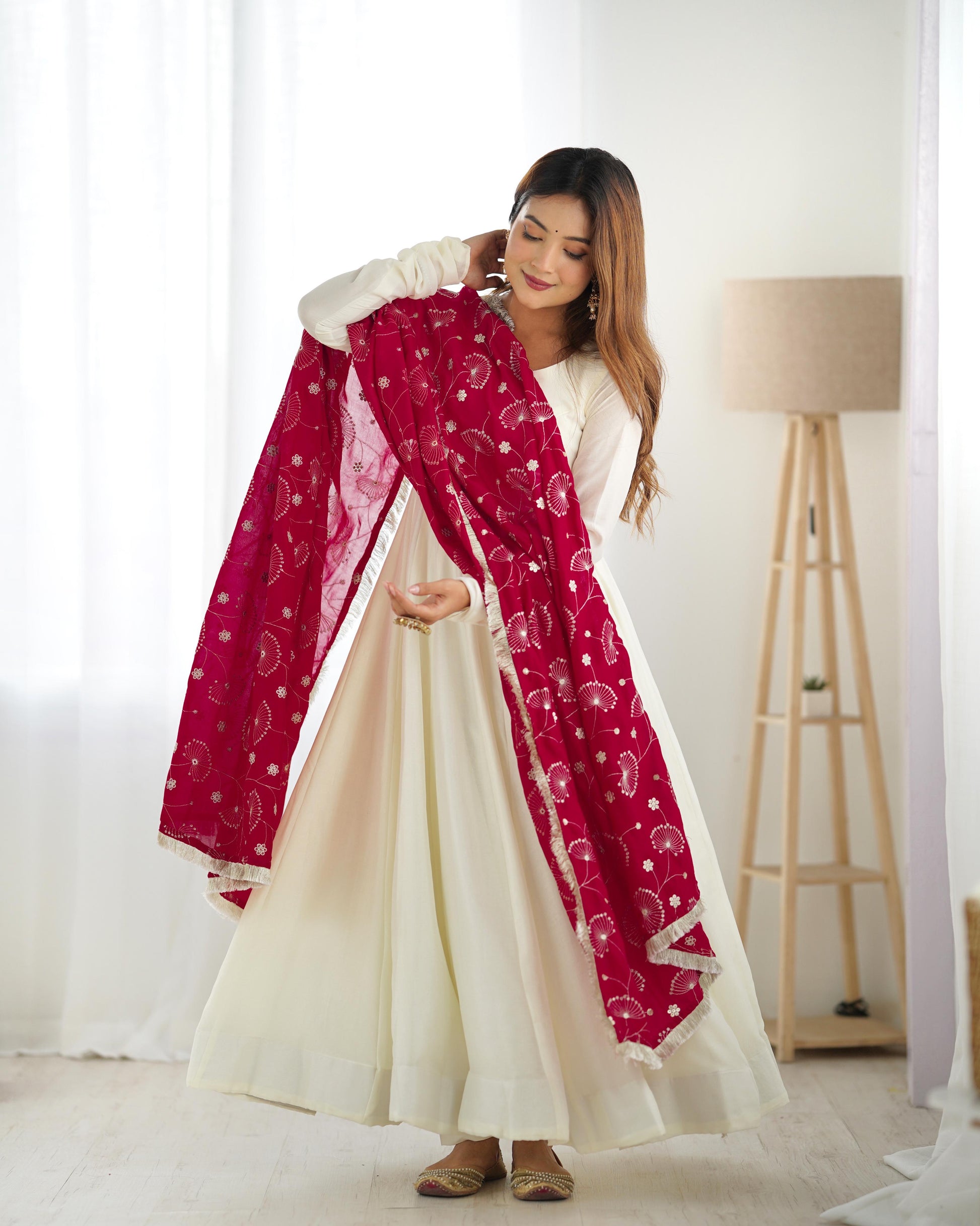 Rani Pink color vichitra silk salwar suit for women online shopping
