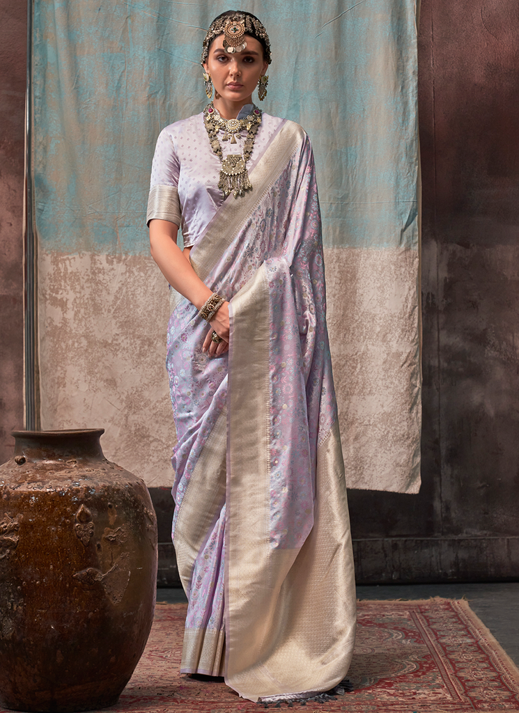 Lavender Saree for Wedding

