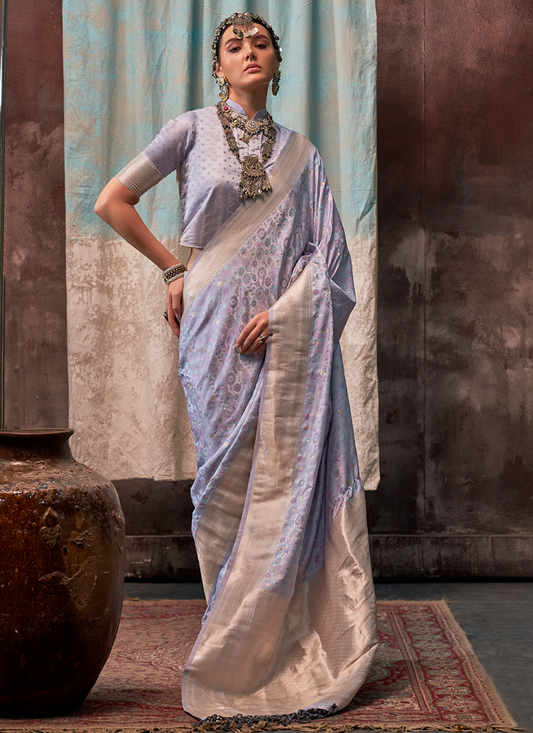Lavender Saree for Wedding

