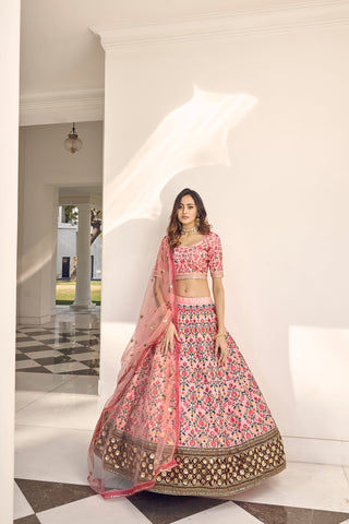 Gajari lehenga choli with dupatta