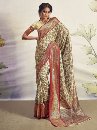 Maroon saree Party Wear
