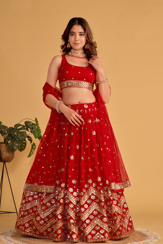 red ghagra choli for bride