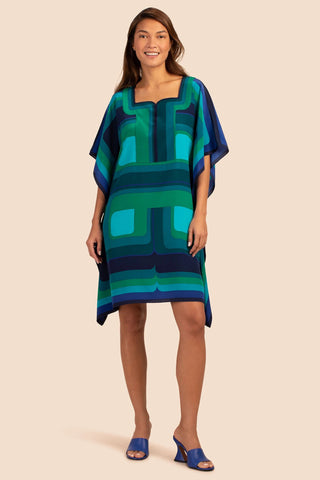 Multicolor Short Kaftan Dress