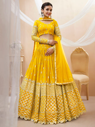 yellow lehenga for haldi