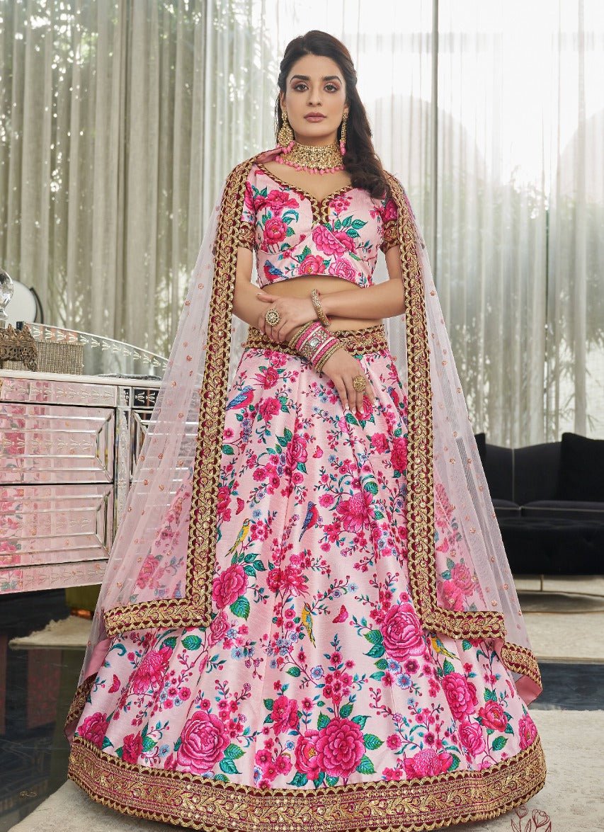 Baby Pink lehenga Matching Blouse