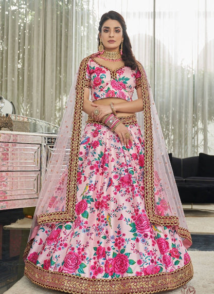 Baby Pink lehenga Matching Blouse