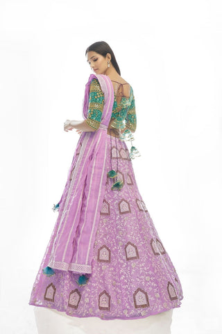 Light purple colour Lehenga for Wedding