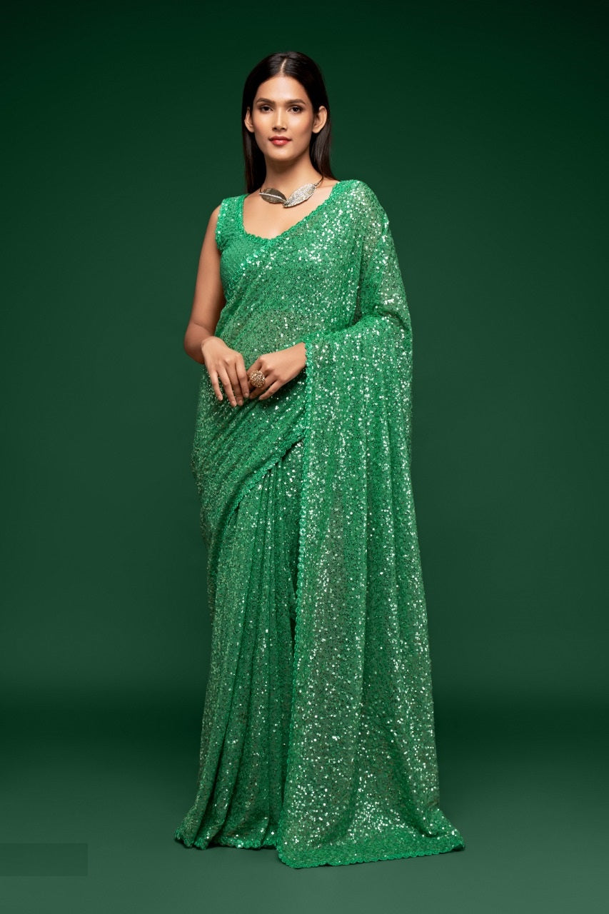 launching of women designer superhit sequence work saree