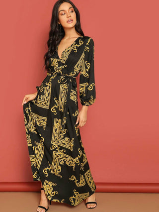 yellow kaftan dress