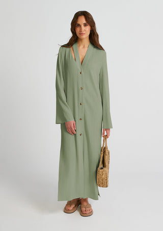 Stunning Mint Green Kaftan Dress