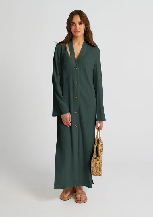 Green color fancy kaftan