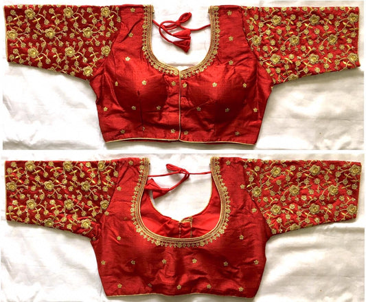 Rust color silk phantom silk blouse 