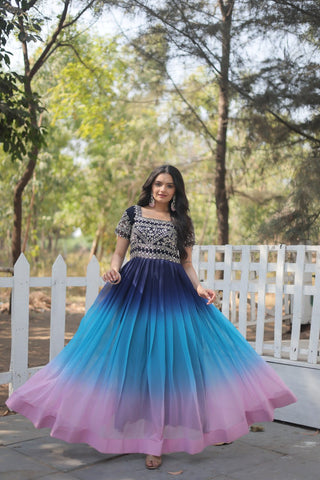 Multi Colour Gown for Wedding