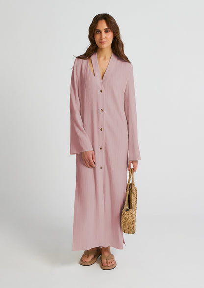 Pink color long stylish caftan