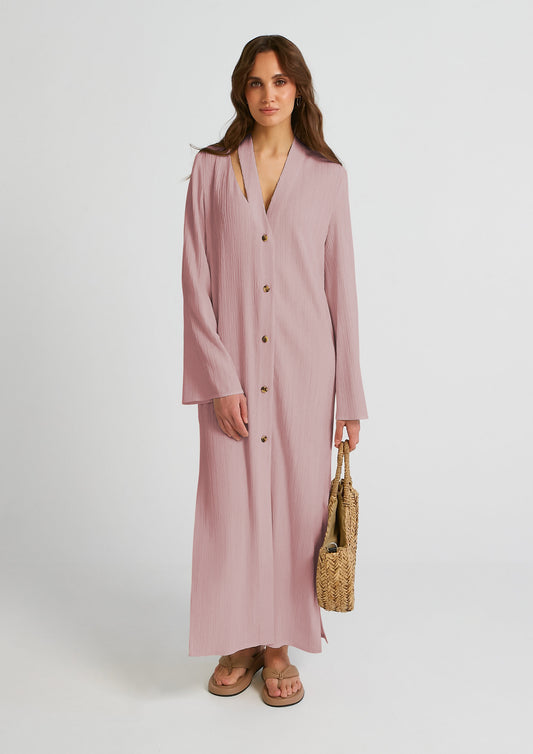 Pink color long stylish caftan