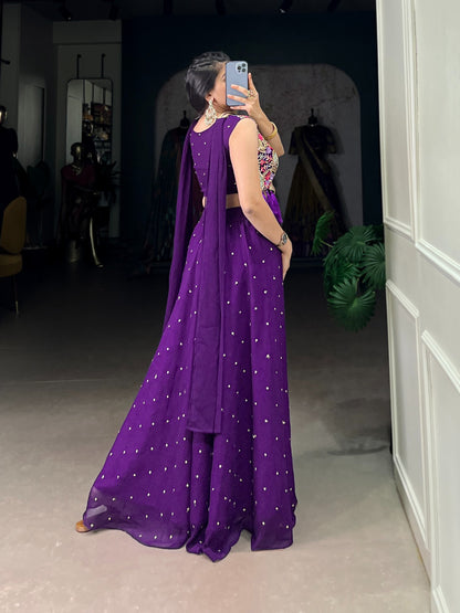 Purple color georgette salwar suit price