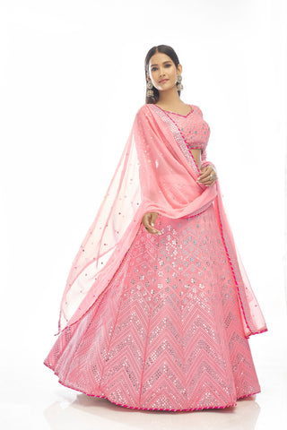 Pure Georgette Lehenga Choli With Dupatta