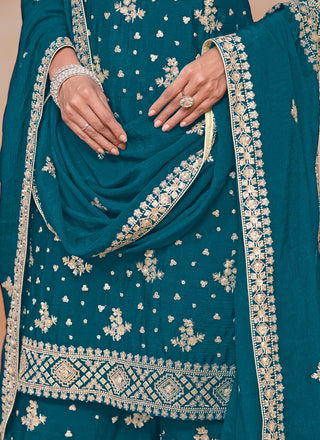 Fancy Rama color sharara suit for women