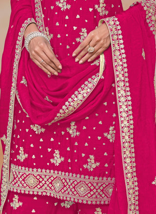 Pink color sharara suit for party wear