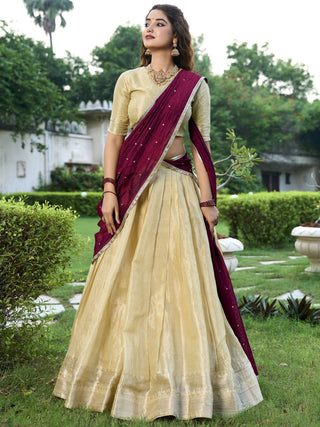 Kanjivaram Lehenga for Bride
