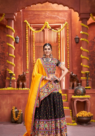 Black Garba Night lehenga choli