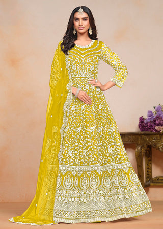 Yellow Gown for Haldi
