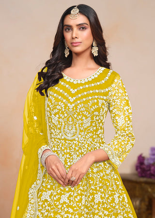 Heavy yellow color gown