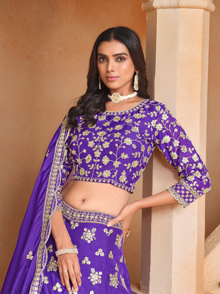 Purple color designer lehenga choli