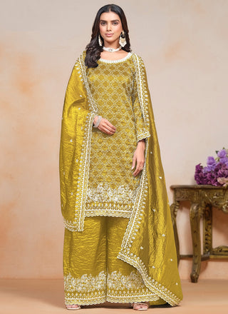 Yellow Sharara Suit for Haldi
