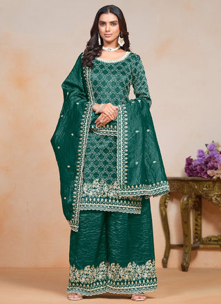 Green Sharara Set for mehndi
