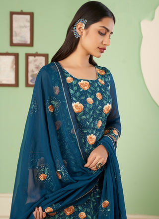 Morpeach Colour Sharara Suit
