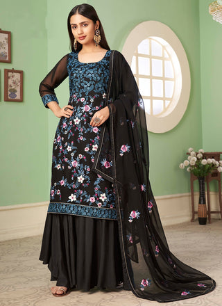 Black Sharara Suit for Wedding
