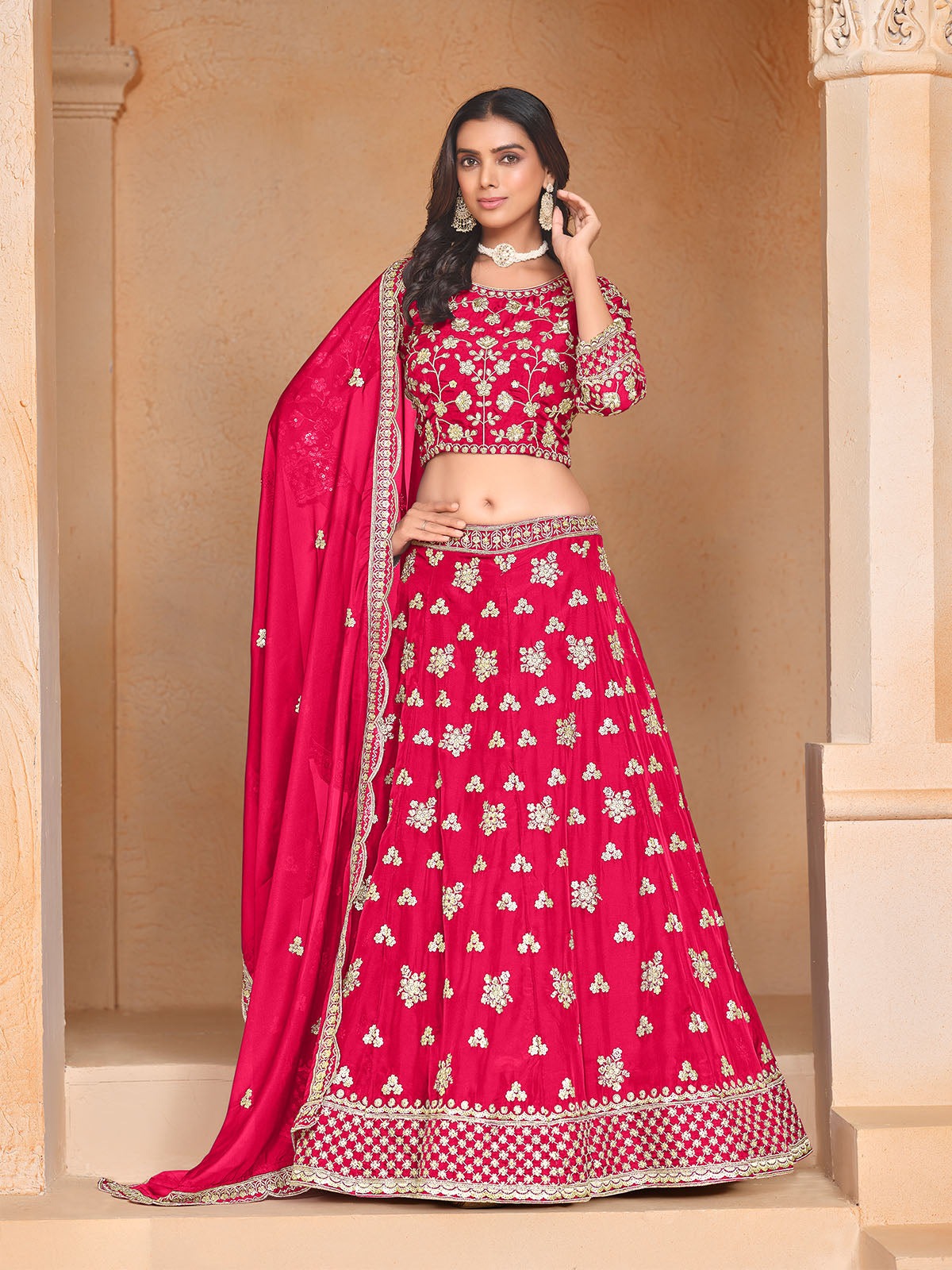 Pink color lehenga choli