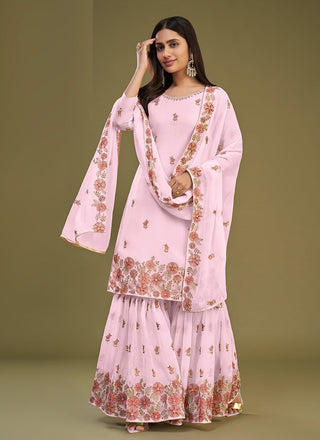 Pink Sharara Suit for Wedding
