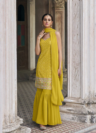 Women's yellow suit for haldi
