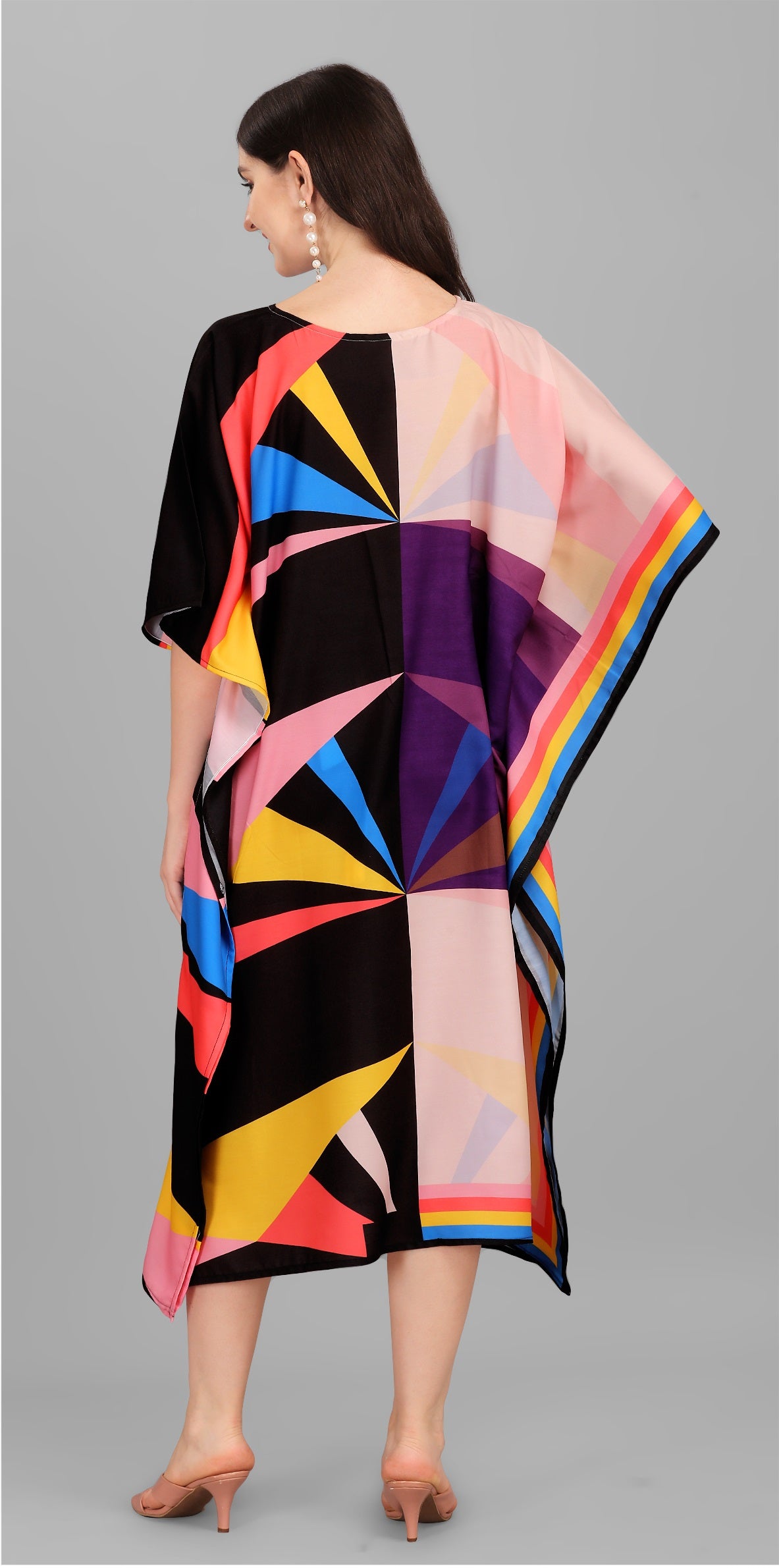 Multi color poly cotton kaftan with online shopping
