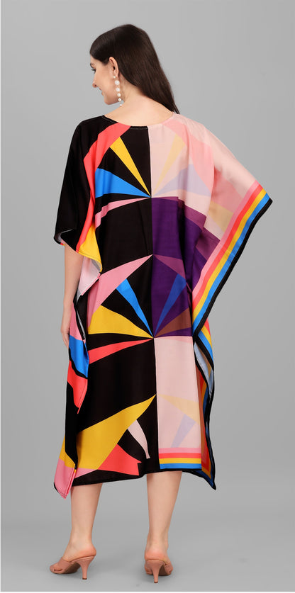 Multi color poly cotton kaftan with online shopping