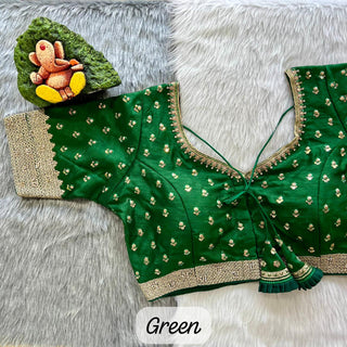 Beautiful Green Blouse For Lehenga