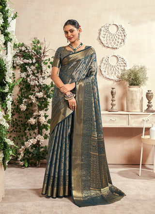 Morpeach silk saree for women