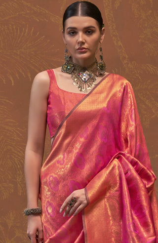 Red handloom silk sarees for women with price
