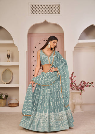 net lehenga choli for women