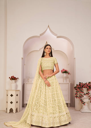 yellow lehenga choli for women