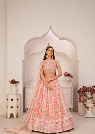 Pink Bridal Lehenga With  Dupatta images
