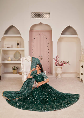 Green Lehenga for Mehendi
